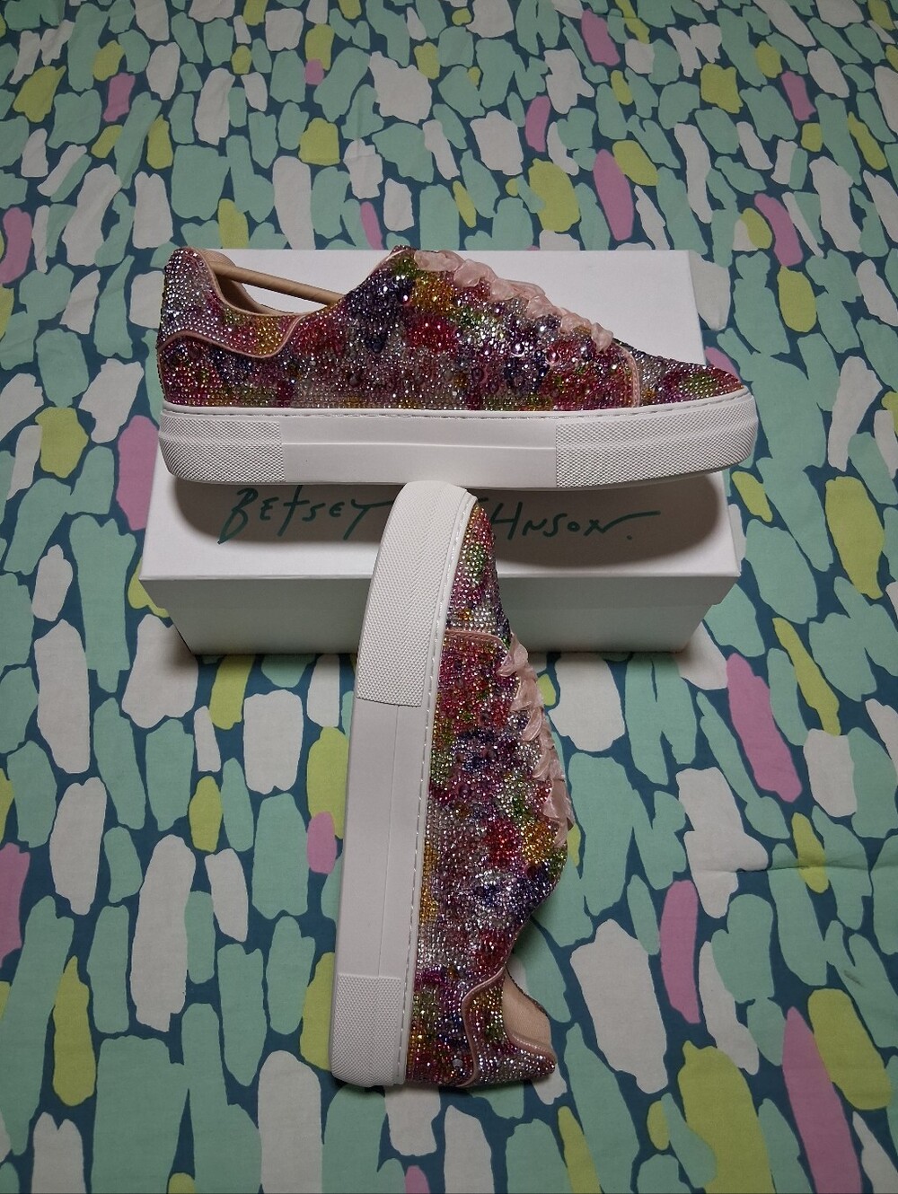 Betsey Johnson Sidney Rhinestone Sneakers - Picture 7 of 12